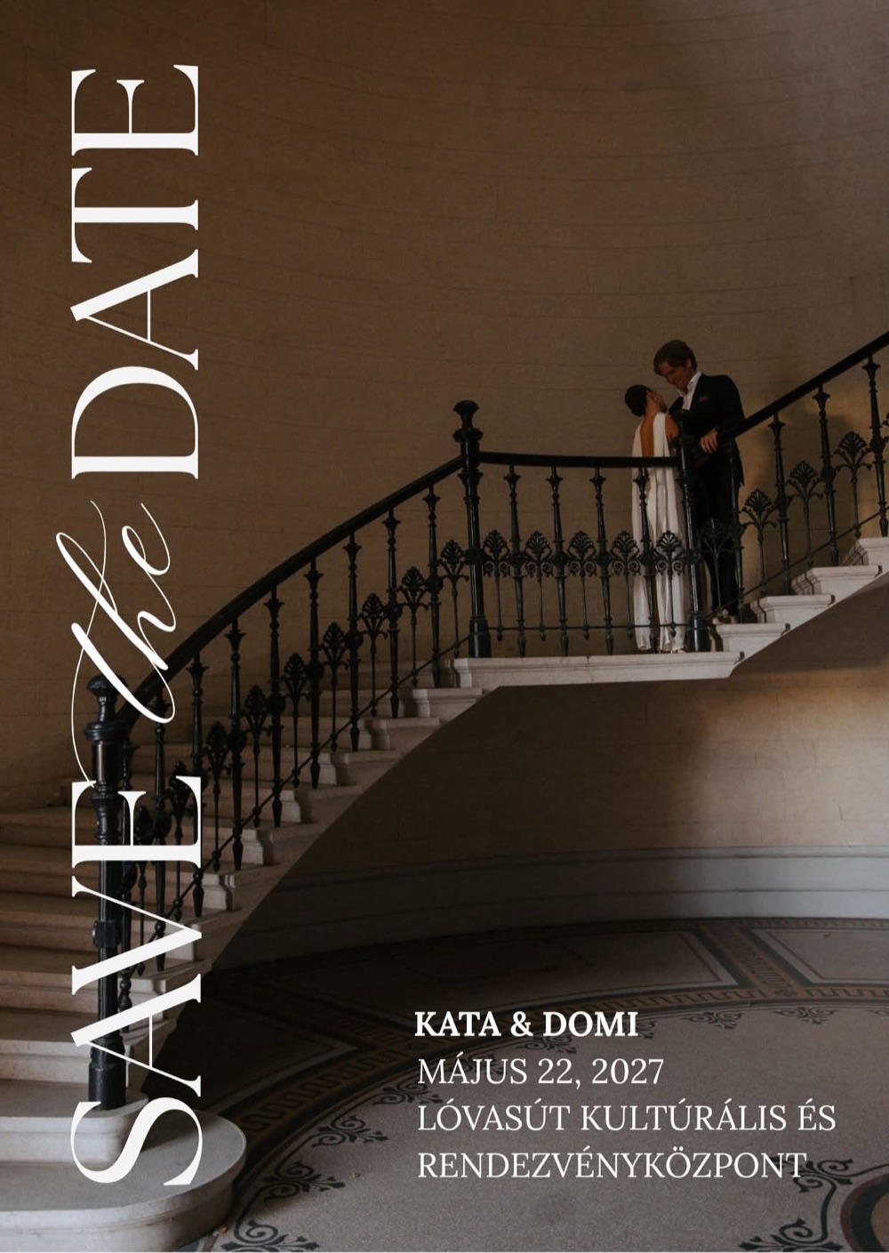 Kata és Domi save the date meghívója